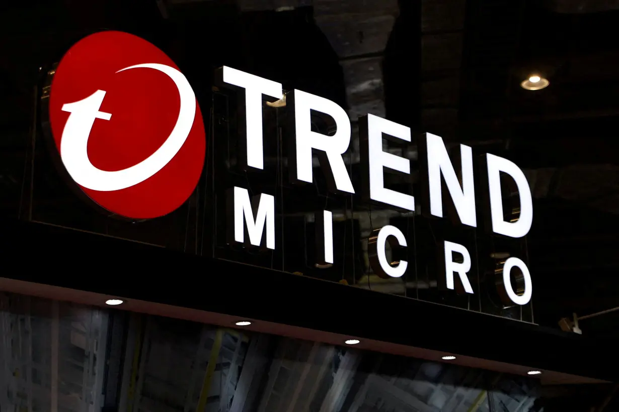 FILE PHOTO: A Trend Micro booth is seen at CYBERSEC 2022 in Taipei