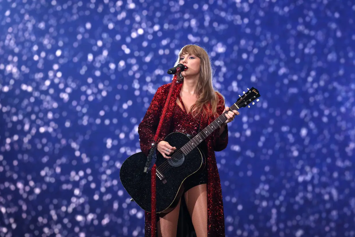 Taylor Swift performs onstage during The Eras Tour on July 05 in Amsterdam, Netherlands.