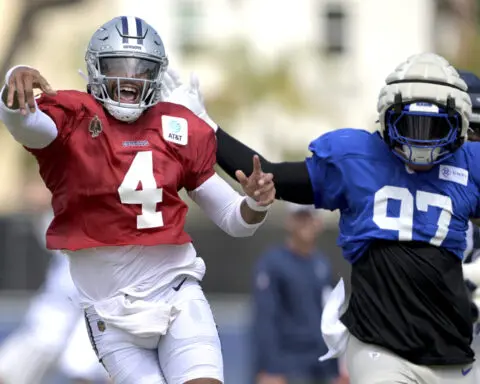 Cowboys QB Dak Prescott misses a light practice as a precaution with ankle soreness