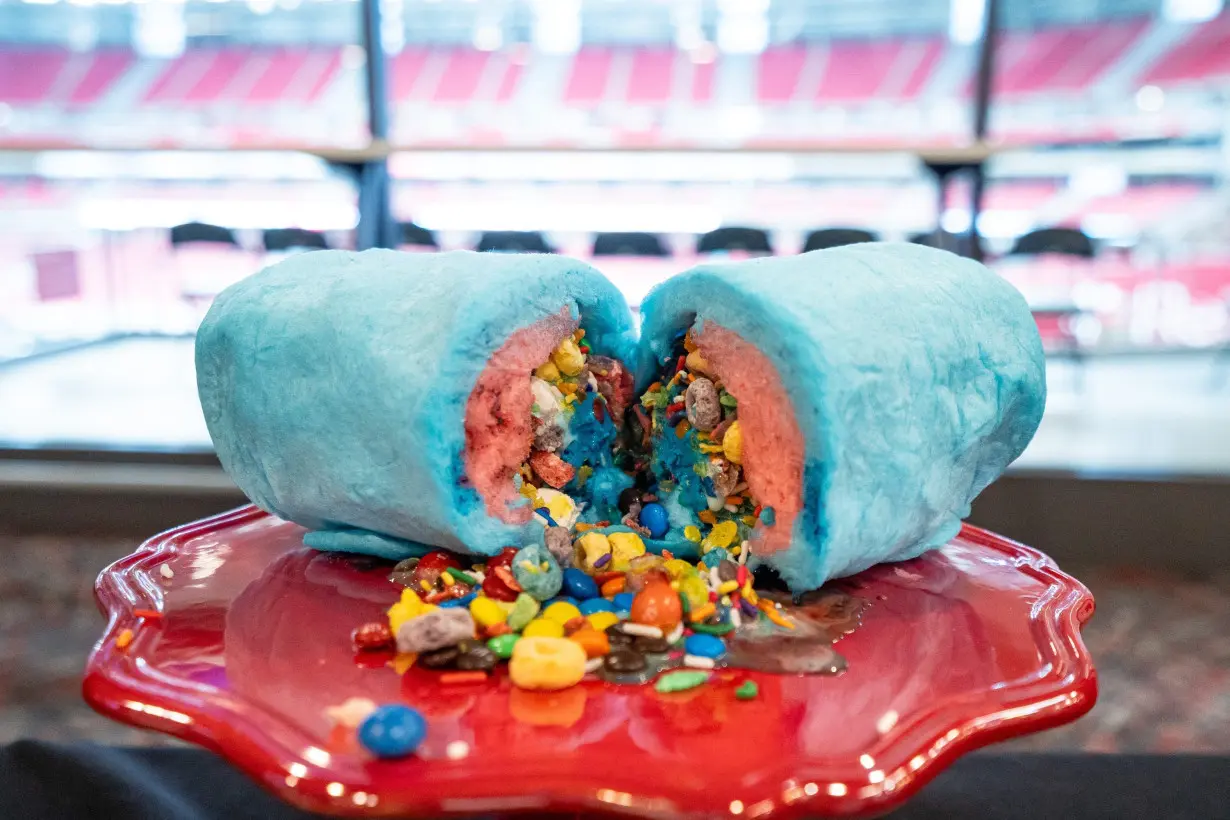 America's latest deliciously horrifying stadium food: cotton candy burrito