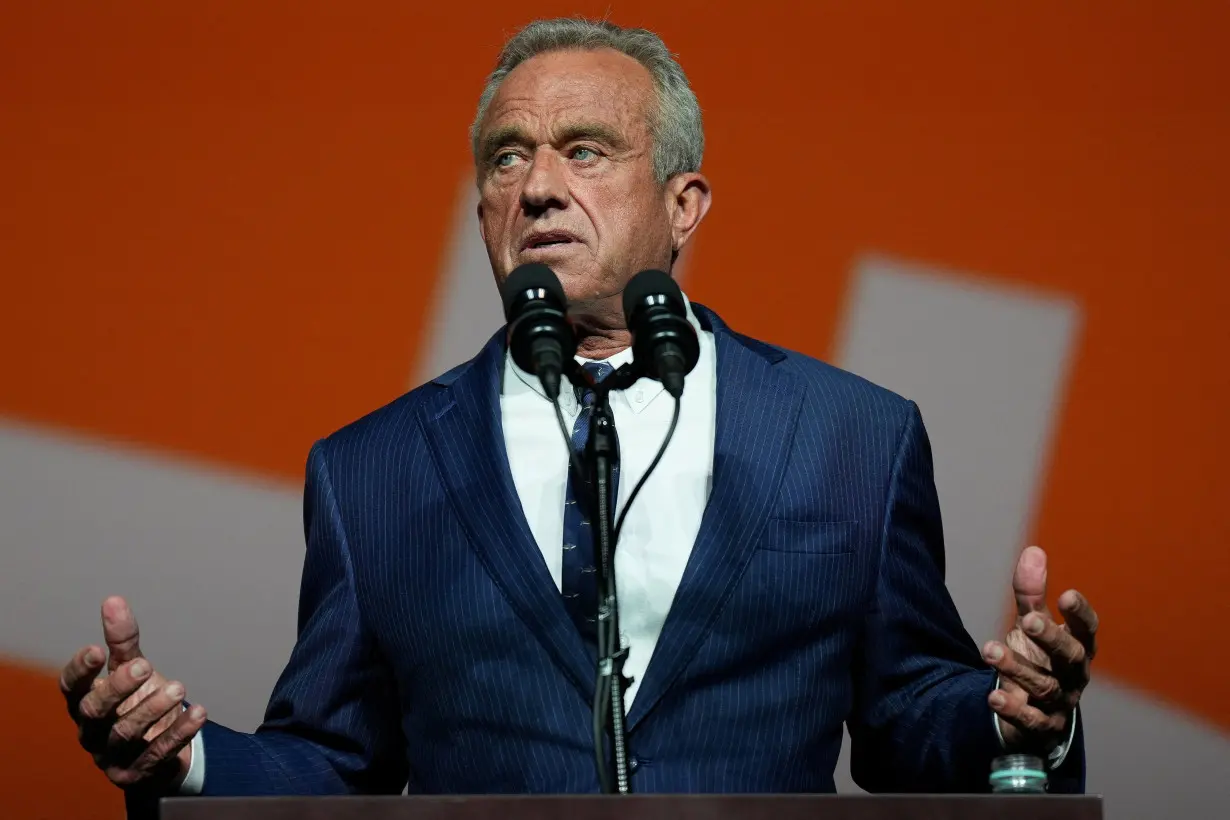 FILE PHOTO: Independent presidential candidate RFK Jr speaks at crypto conference in Nashville