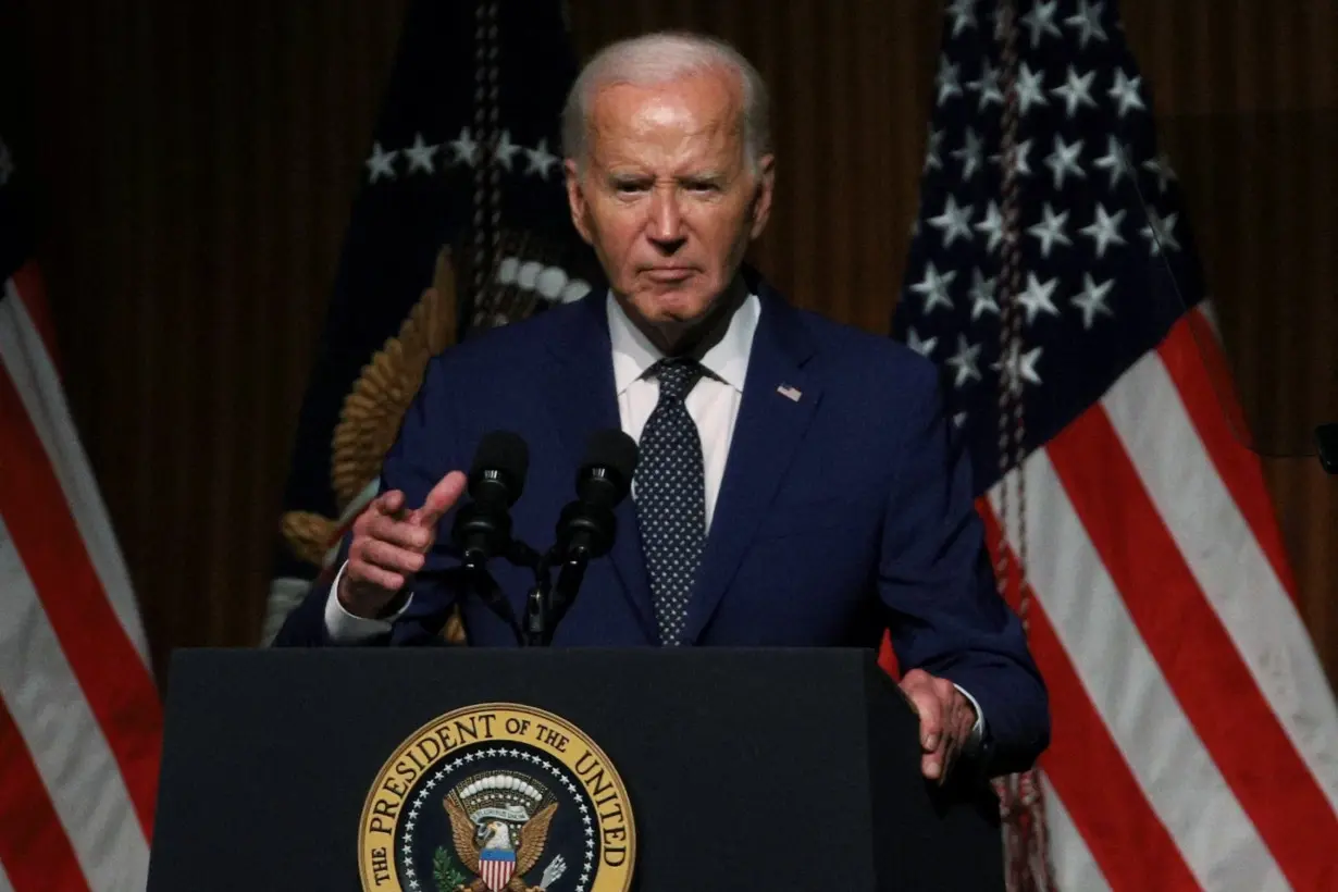 U.S. President Biden commemorates the 60th anniversary of the signing of the Civil Rights Act at the LBJ Presidential Library in Austin