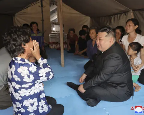 North Korean leader says thousands of flood victims will be brought to capital for temporary care