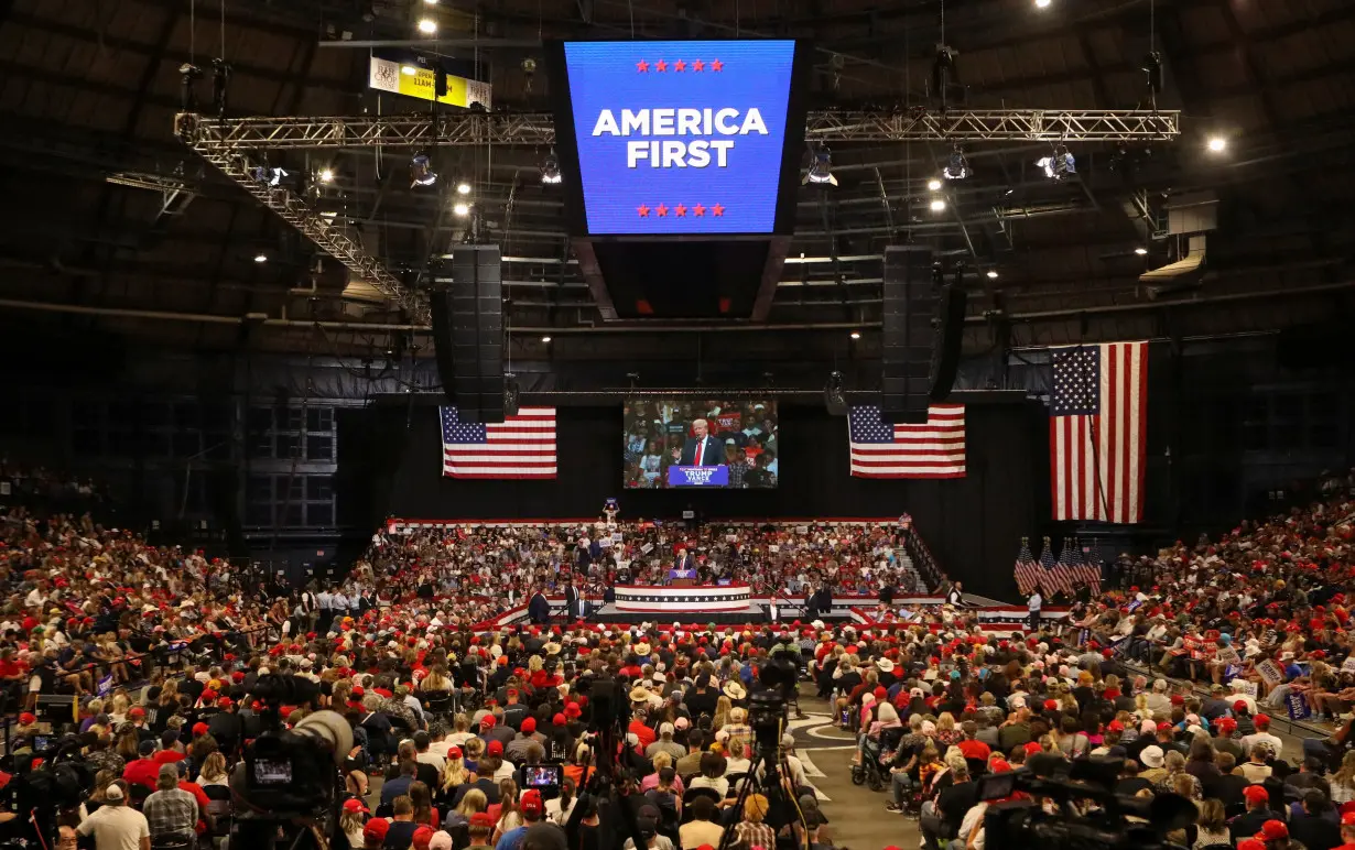 Republican presidential nominee and former U.S. President Trump holds a campaign rally, in Bozeman