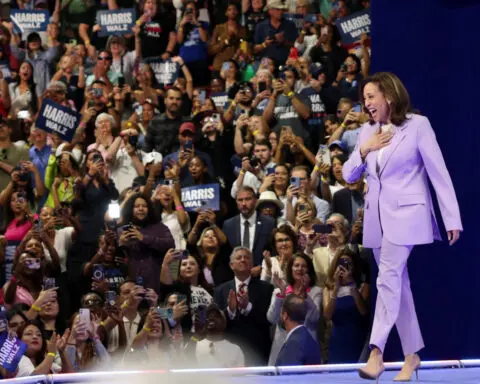 Harris says she supports eliminating taxes on tips, like Trump