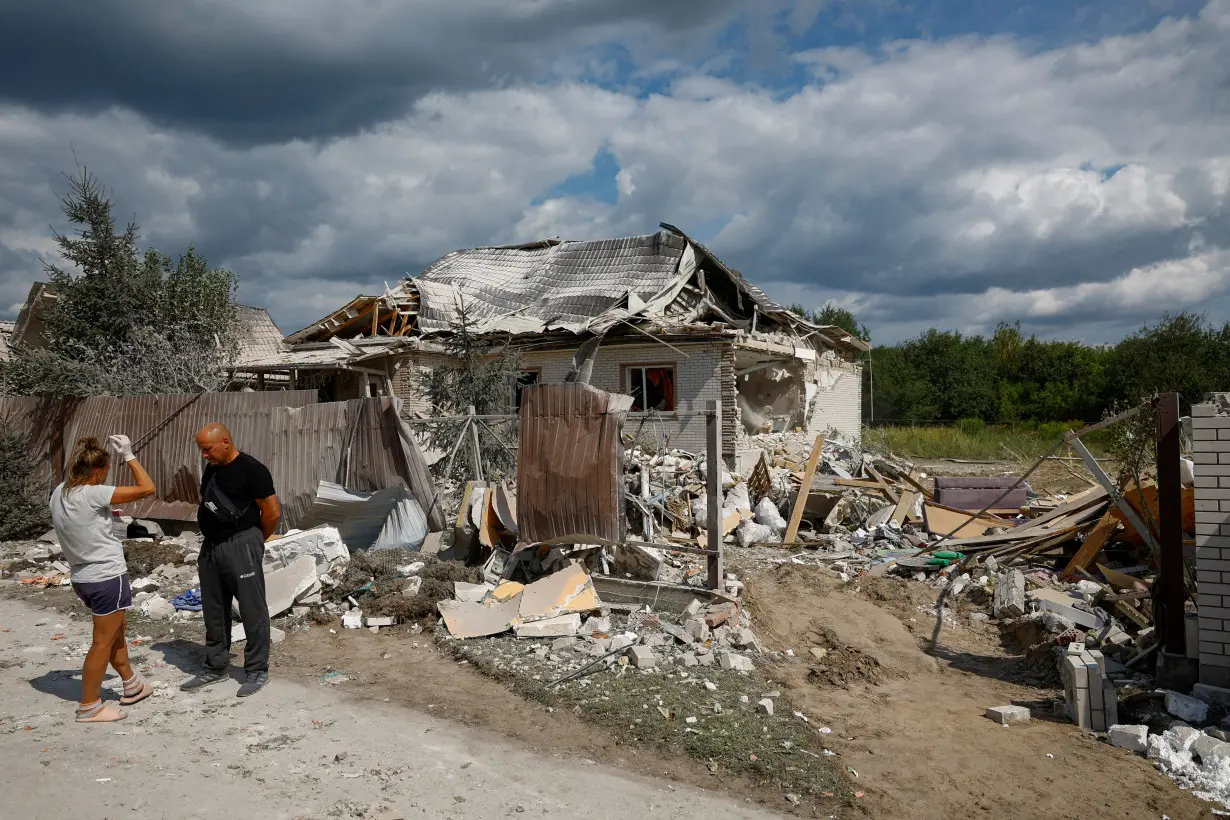 Aftermath of a Russian missile attack in Kyiv region