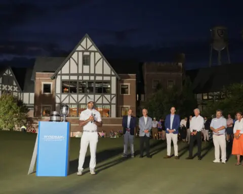 Aaron Rai takes advantage of Max Greyserman's late meltdown to win the Wyndham Championship