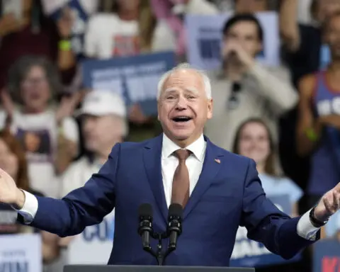 Walz is making a 5-state dash for campaign cash, traveling solo for 1st time as Harris' running mate