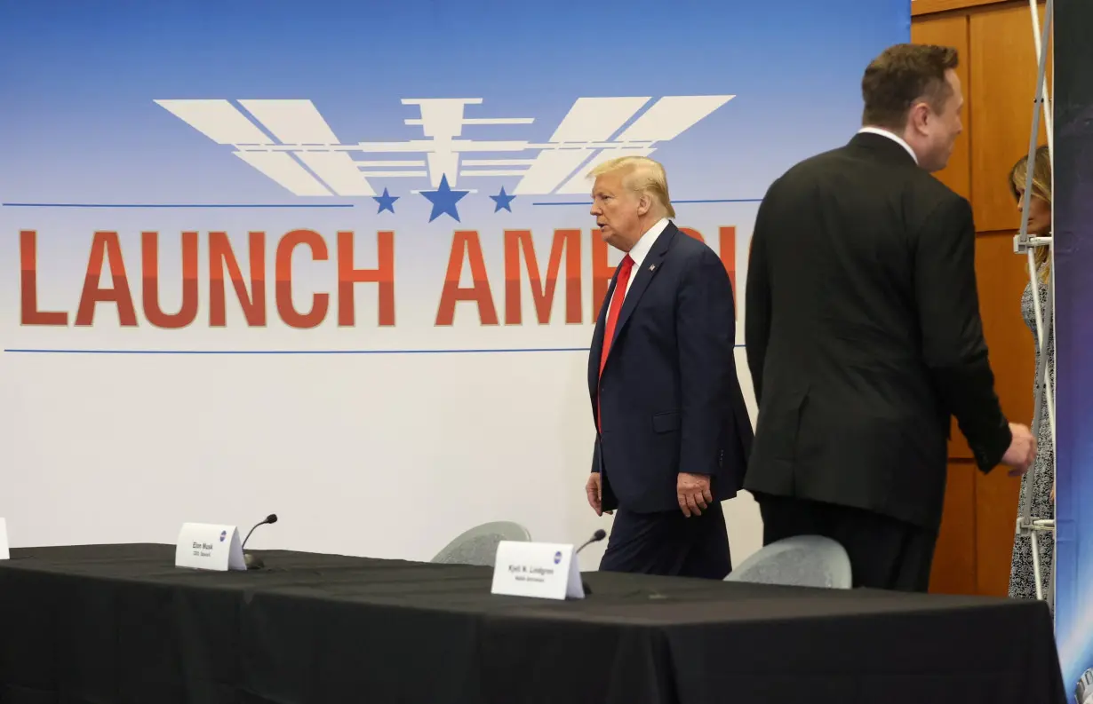 FILE PHOTO: U.S. President Trump attends launch of SpaceX Falcon 9 rocket at the Kennedy Space Center in Cape Canaveral, Florida