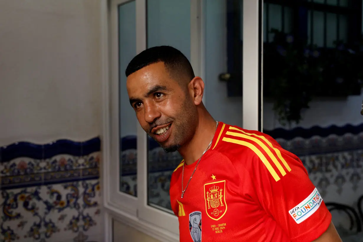 FILE PHOTO: Mounir Nasraoui, father of soccer player Lamine Yamal, smiles in Bar El Cordobes at Rocafonda neighbourhood in Mataro