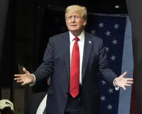 The Latest: Trump held rally in North Carolina; Harris campaign launches $90M ad buy