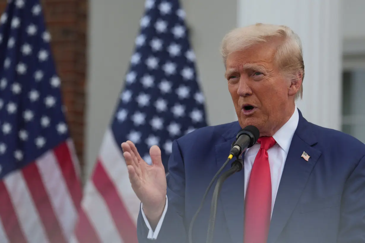 Republican presidential nominee and former U.S. President Donald Trump holds a press conference in Bedminster