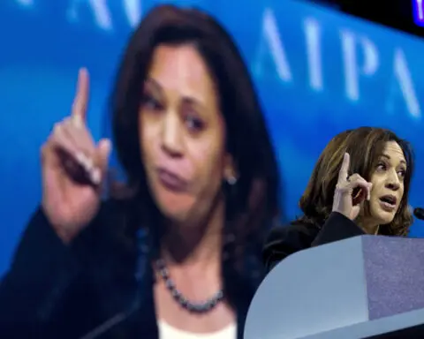 The Latest: Trump promotes falsehoods while Harris is scrutinized for her shifting policy stances