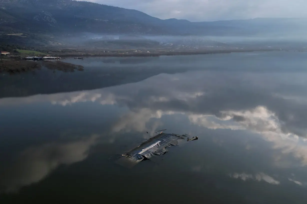 FILE PHOTO: Flooded Greek lake a warning to European farmers battling climate change