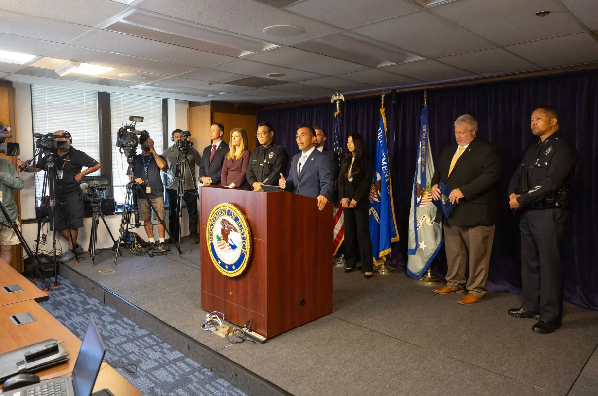 US Attorney Martin Estrada and other officials announce arrests in the death of actor Matthew Perry.