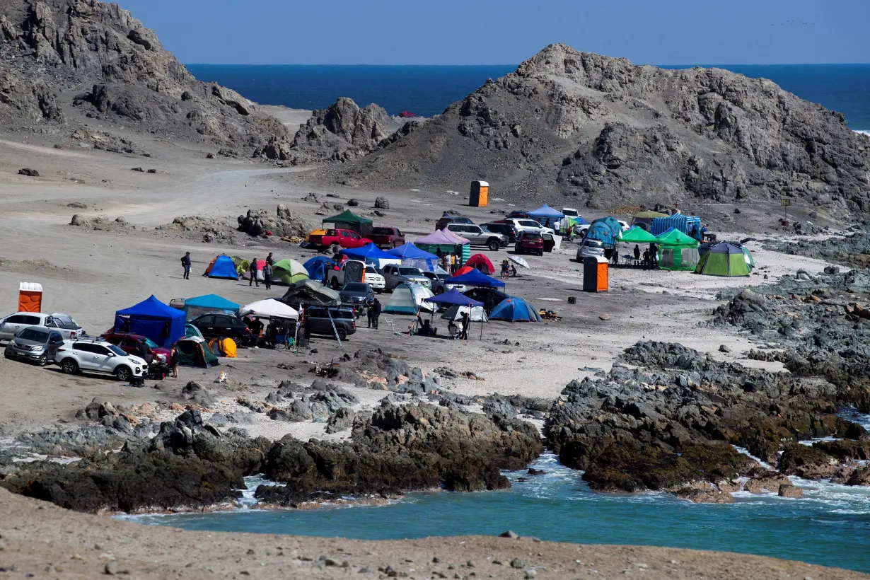 Workers at BHP's Escondida copper mine on strike, in Antofagasta