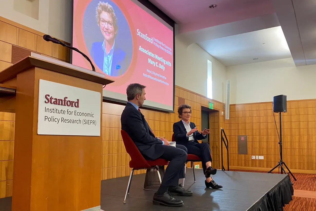 Federal Reserve Bank of San Francisco President Mary Daly speaks at the Stanford Institute for Economic Policy Research