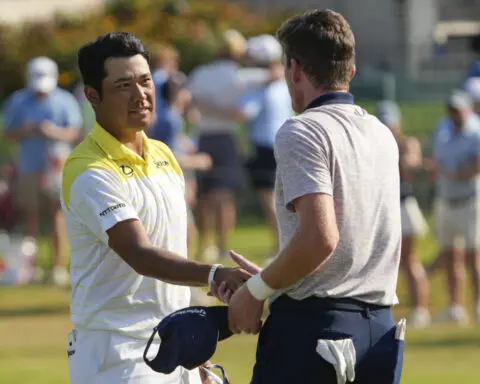 Hideki Matsuyama avoids collapse and rallies to win FedEx Cup playoffs opener