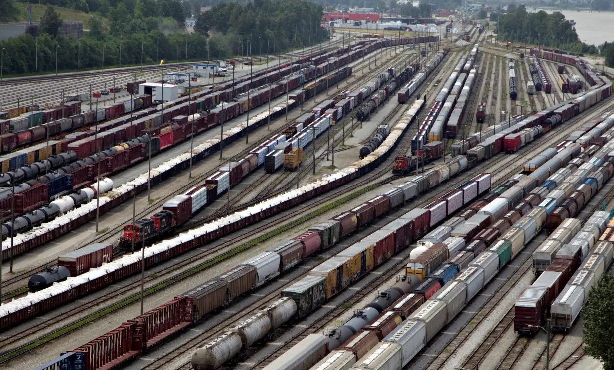 FILE PHOTO: A view of the Canadian Nationals Thornton Railroad Yards in Surrey