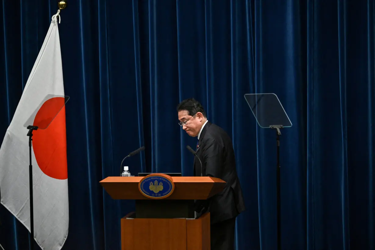 FILE PHOTO: Japan's PM Kishida holds a press conference, in Tokyo