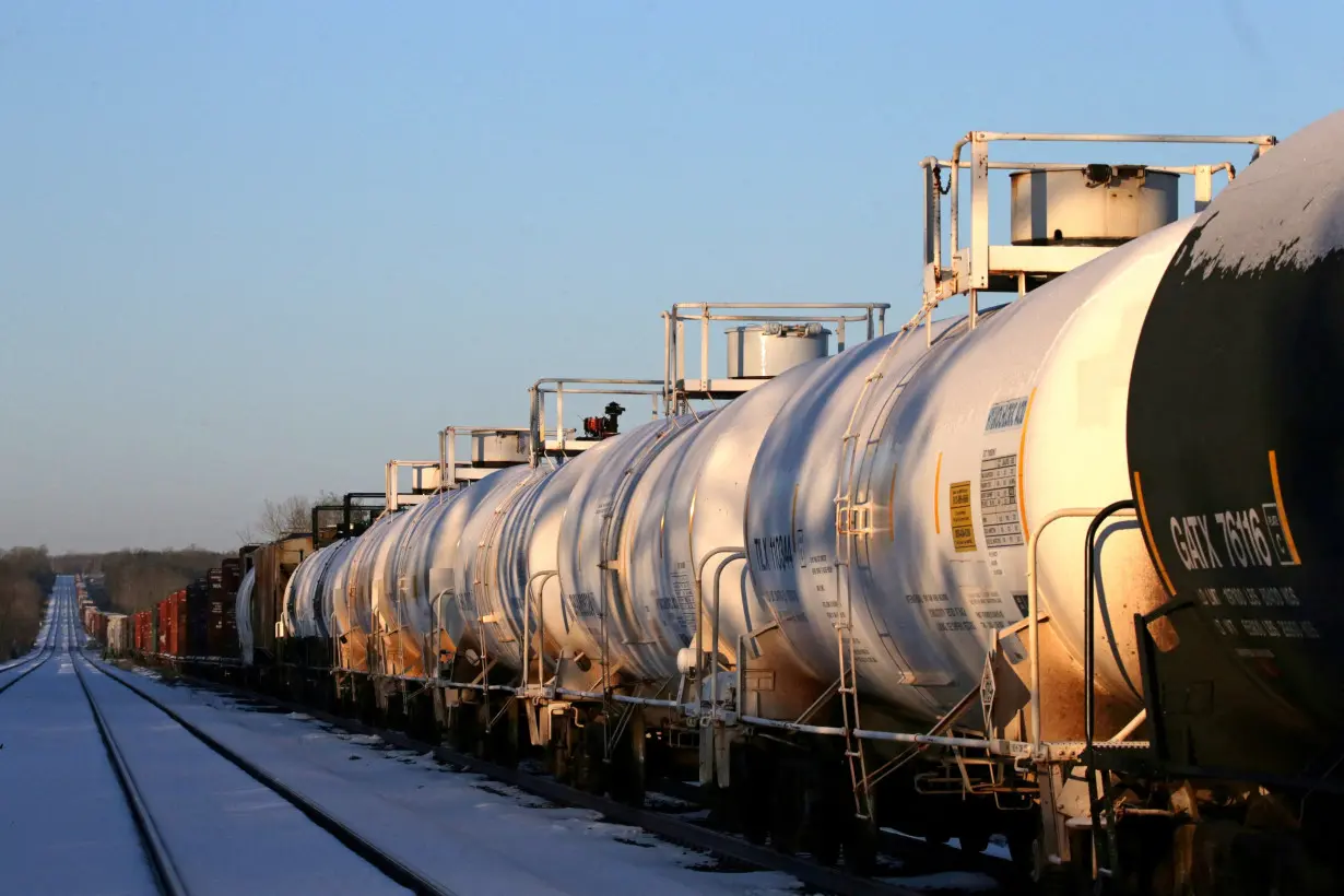 FILE PHOTO: A Canadian National Railway freight train in Tyendinaga