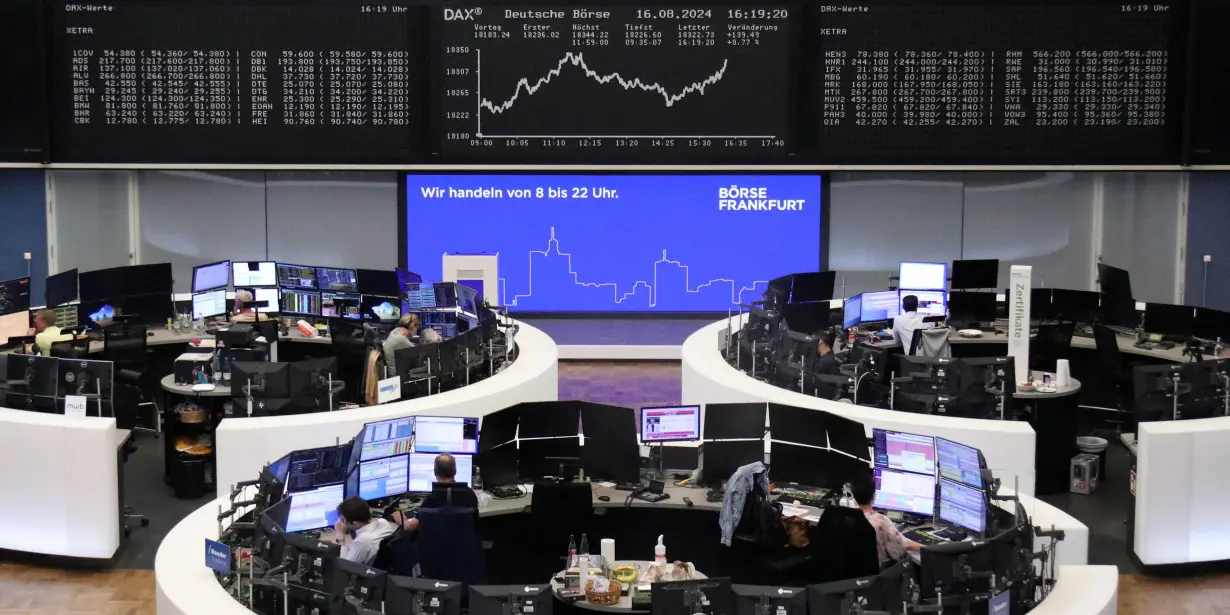 German share price index DAX graph is pictured at the stock exchange in Frankfurt