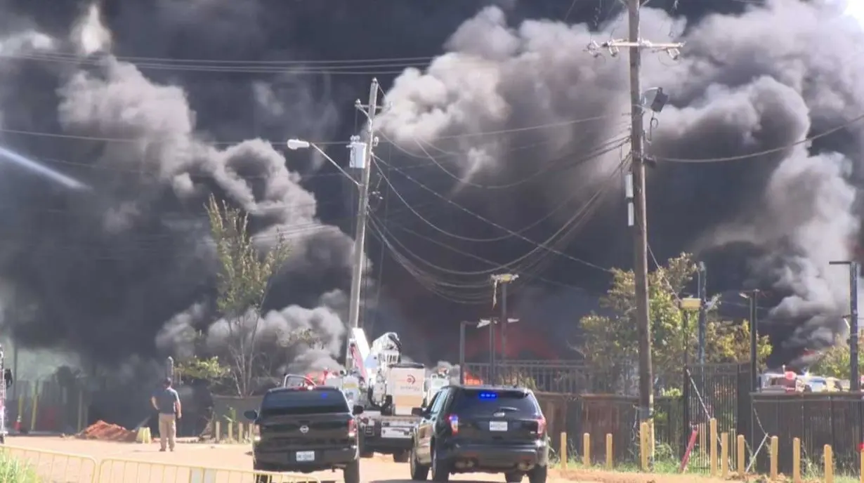 Massive tire fire that burned for days rekindles