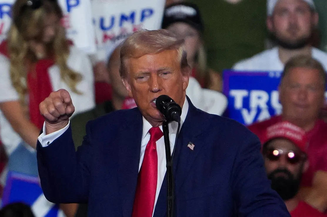 Republican presidential nominee and former U.S. President Donald Trump holds a campaign rally in Wilkes-Barre