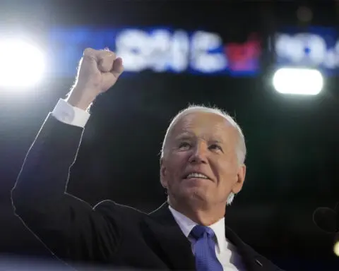 The Latest: Biden headlines Night 1 of the DNC