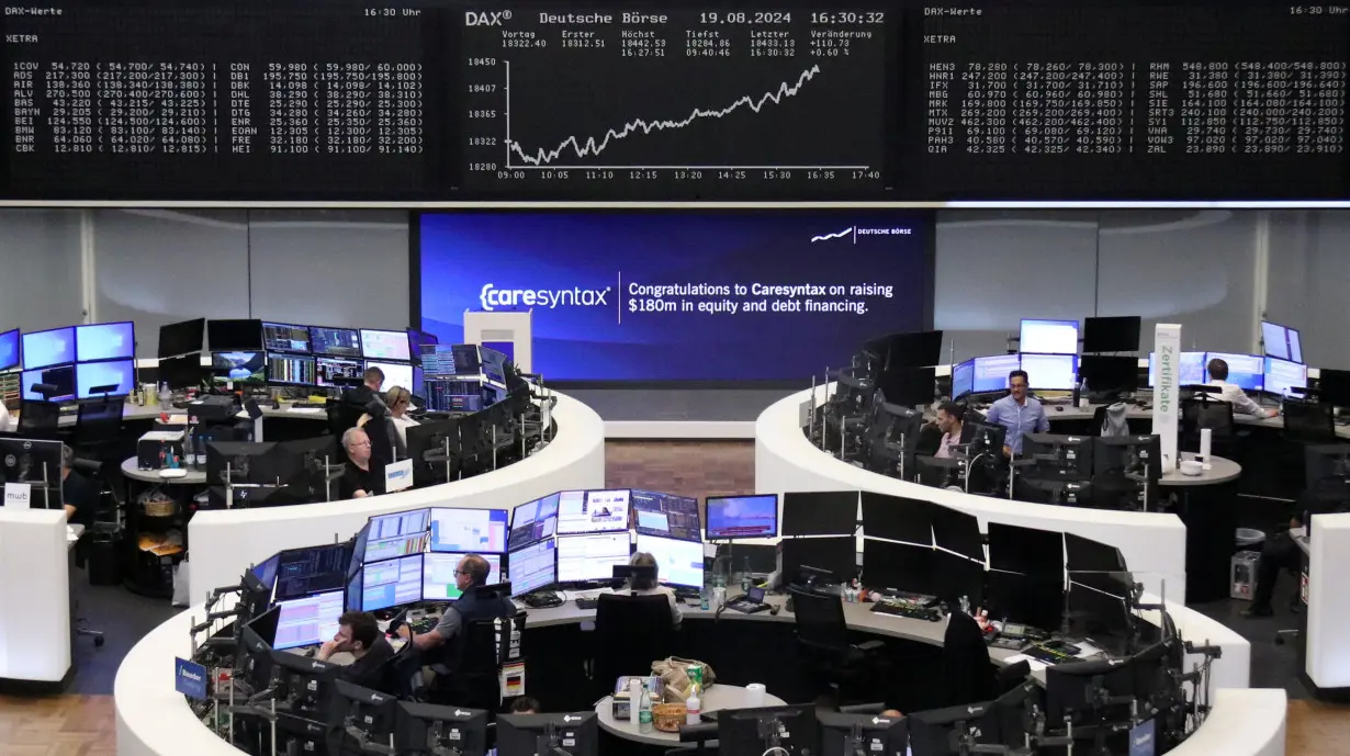 German share price index DAX graph is pictured at the stock exchange in Frankfurt