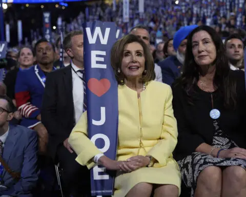 Biden gets a rousing ovation from Democrats as he gives Harris an enthusiastic endorsement