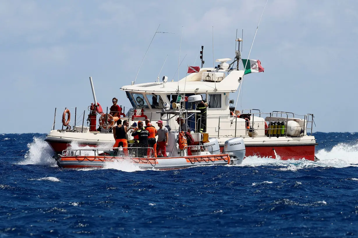 Rescue operations continue after a luxury yacht sank off Sicily