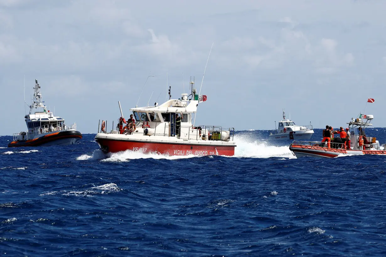 Rescue operations continue after a luxury yacht sank off Sicily