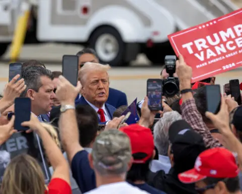 Trump pushes tough-on-crime agenda in town with historic links to white extremism