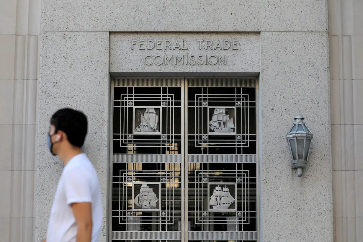 FILE PHOTO: Signage is seen at the Federal Trade Commission headquarters in Washington, D.C.