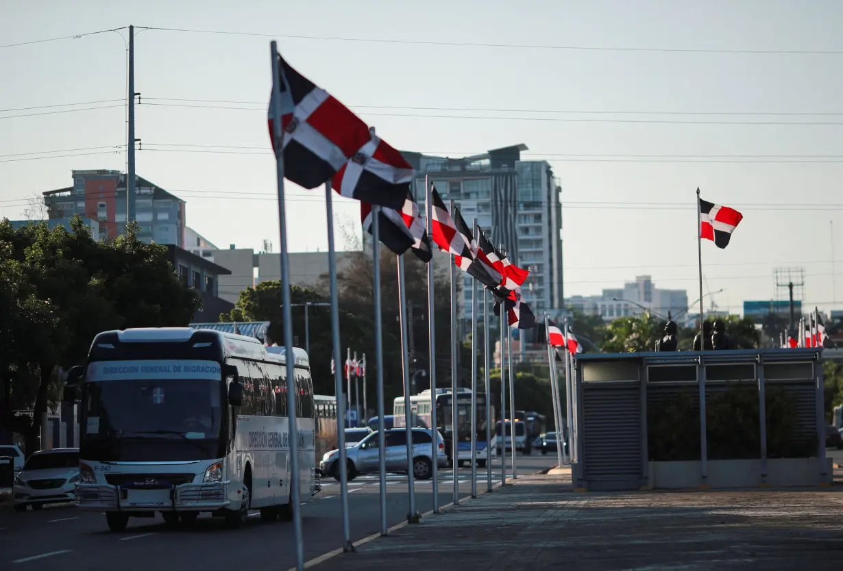 Dominican Republic flags waves along the streets, ahead of Sunday's elections, in Santo Domingo