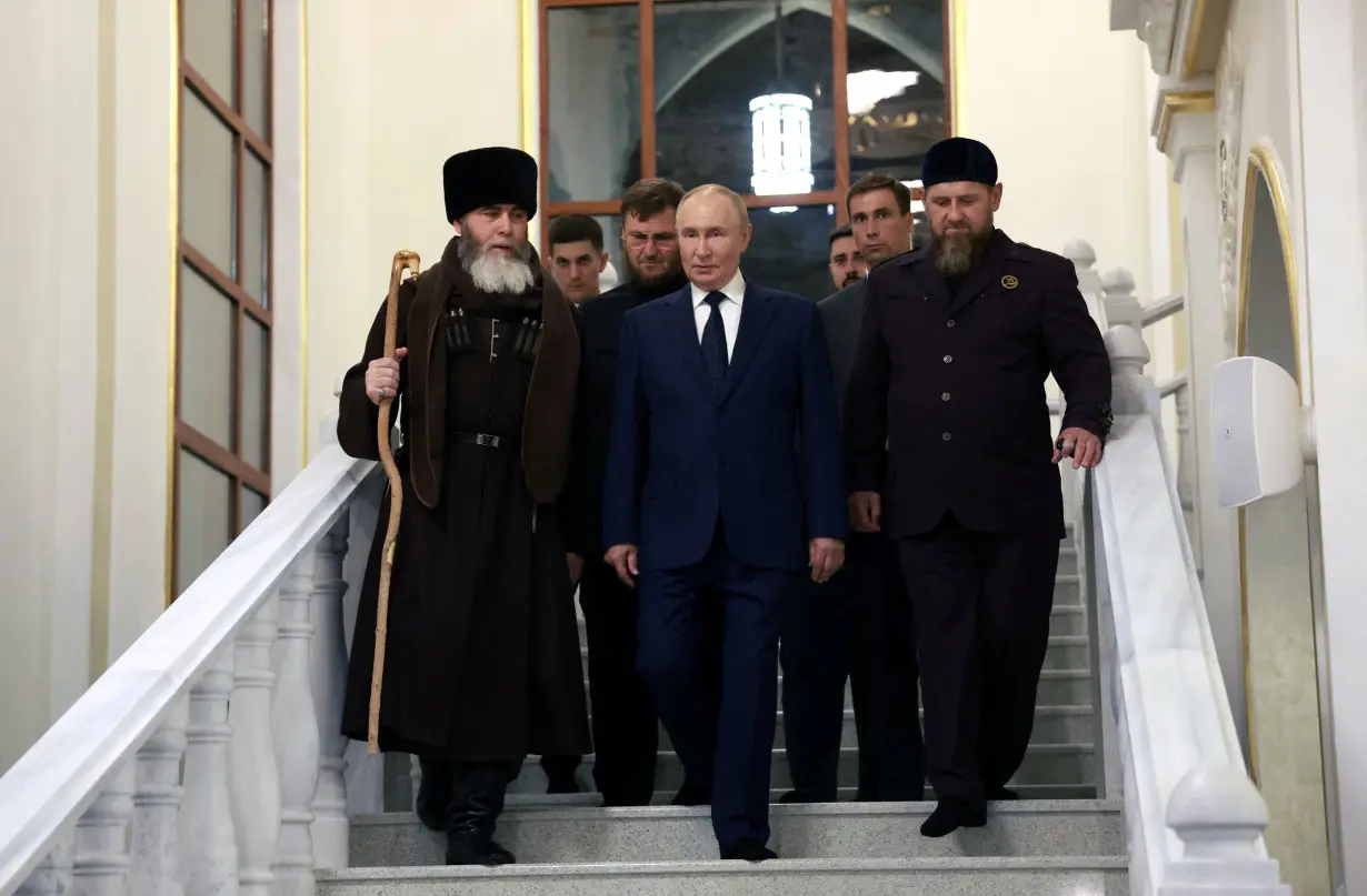 Russia's President Putin visits Chechnya