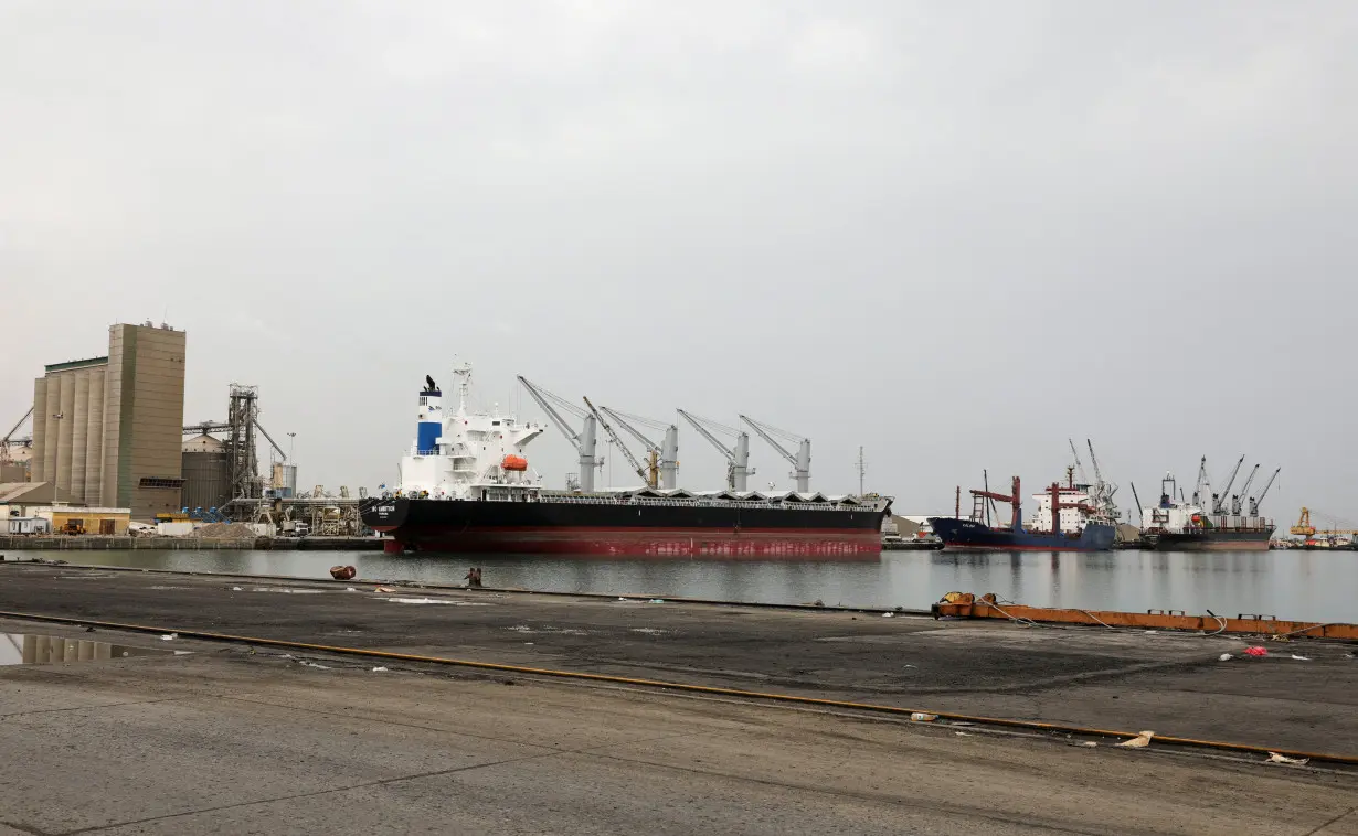 FILE PHOTO: Ships are docked at the Red Sea port of Hodeidah