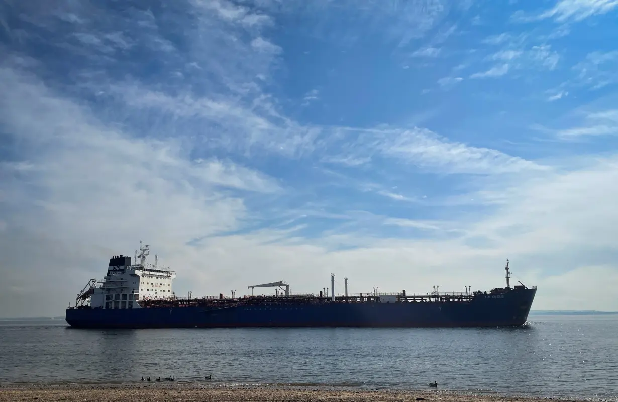 Oil tanker arrives at Port of New York and New Jersey follwoing Russian invasion of Ukraine in New York