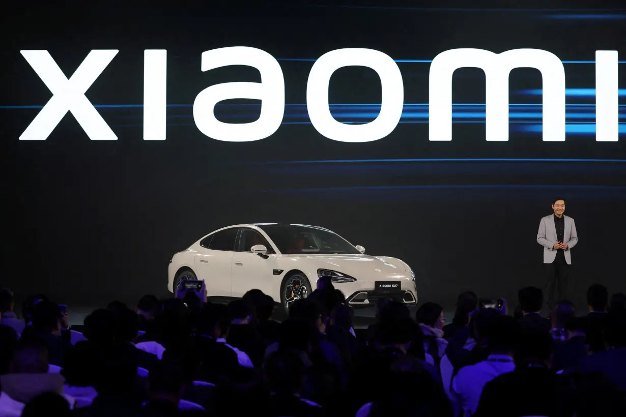 FILE PHOTO: Event on Xiaomi's electric vehicle in Beijing