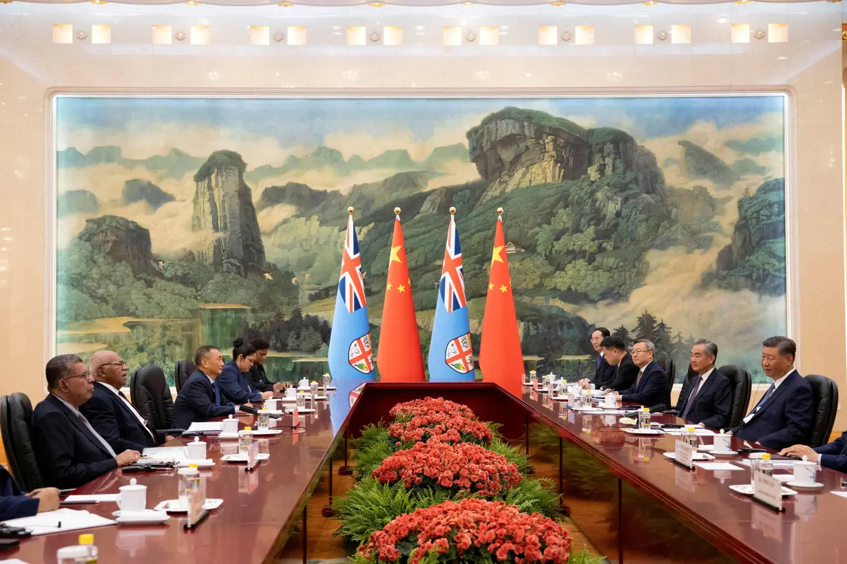 FILE PHOTO: Fiji's Prime Minister Sitiveni Rabuka visits China