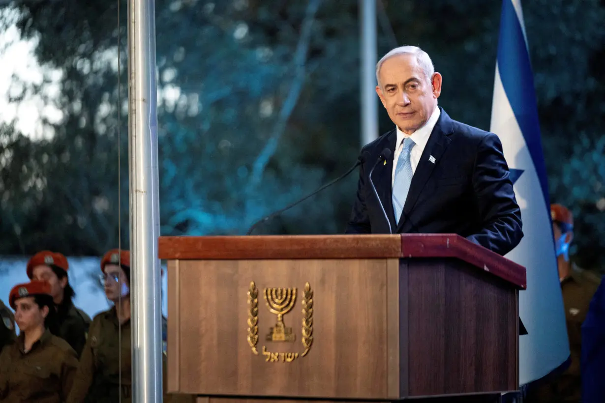 FILE PHOTO: Israeli Prime Minister Netanyahu attends a state memorial ceremony for Zeev Jabotinsky, in Jerusalem