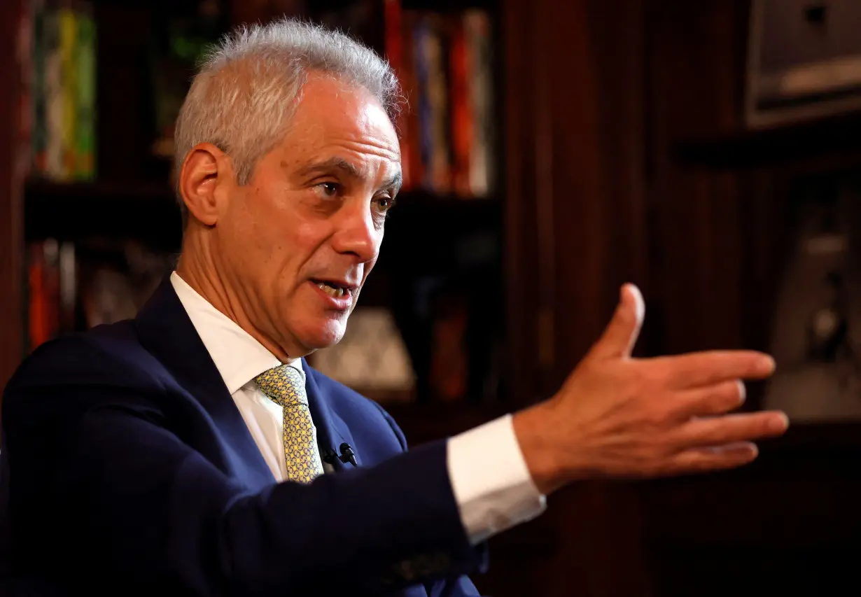 U.S. Ambassador to Japan Rahm Emanuel speaks during an interview with Reuters in Tokyo