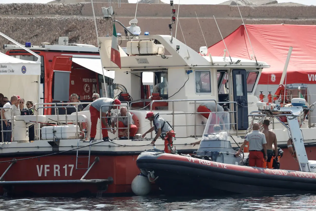 Rescue operations continue after a luxury yacht sank off Sicily