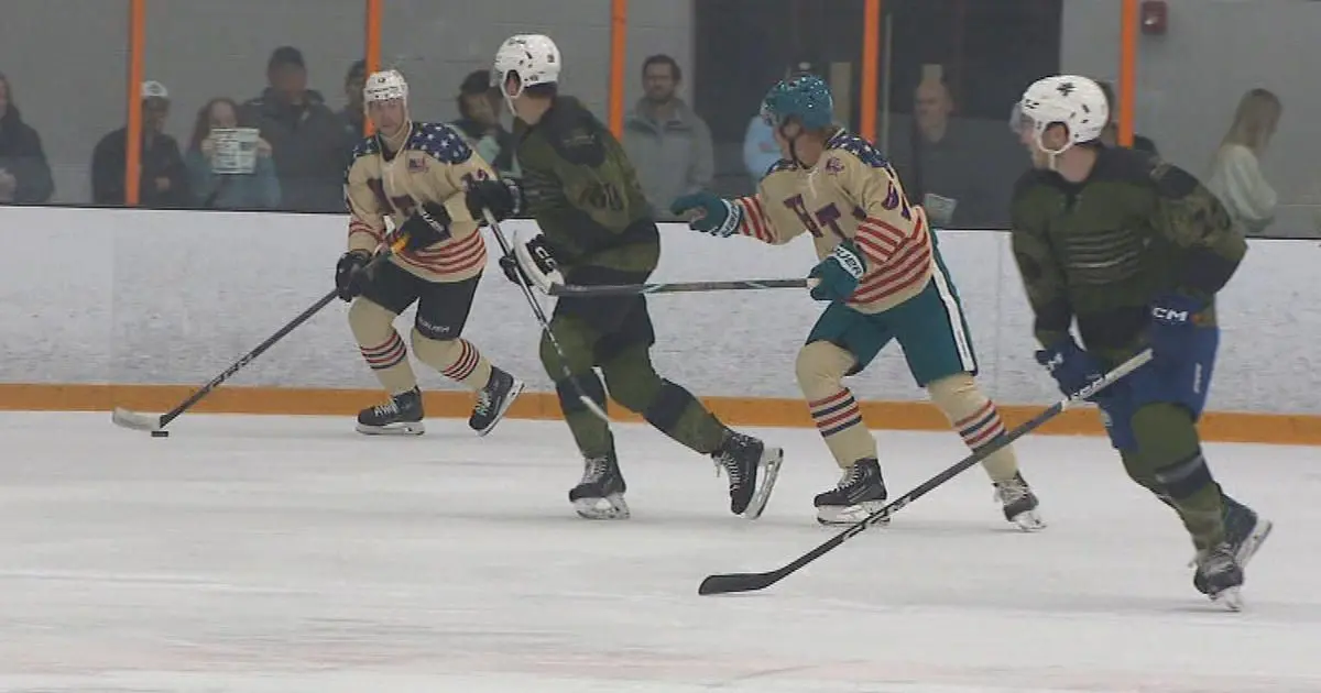 Military veterans hit the ice with NHL players for a good cause