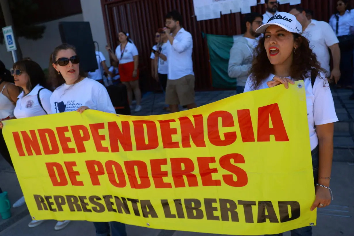 Mexican judicial workers launch strike ahead of vote to overhaul courts, in Ciudad Juarez