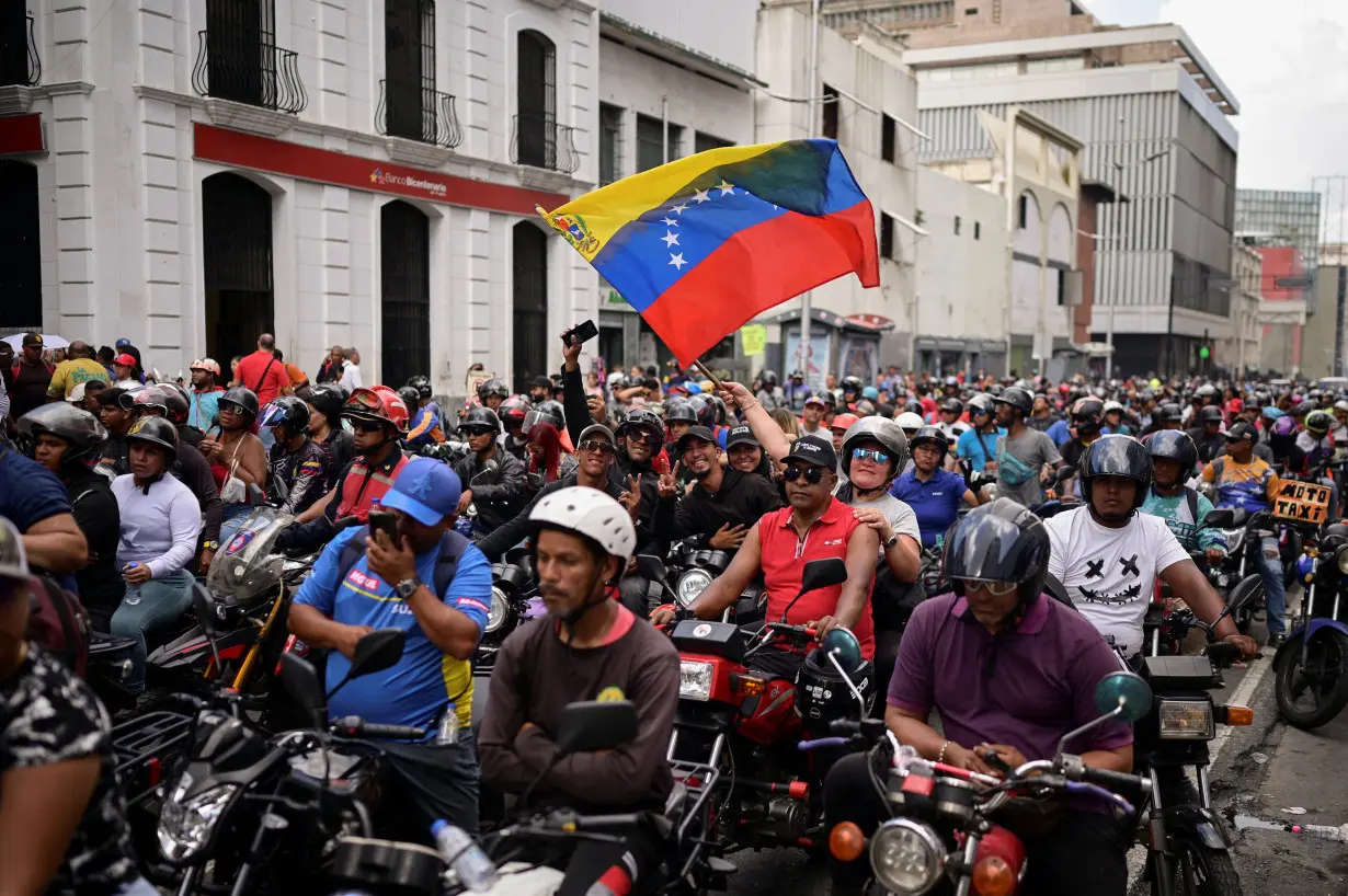 Supporters of Venezuelan President Nicolas Maduro rally in Caracas