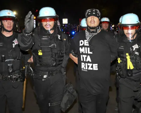 Pro-Palestinian demonstrators voice opposition to war in Gaza as delegates leave DNC