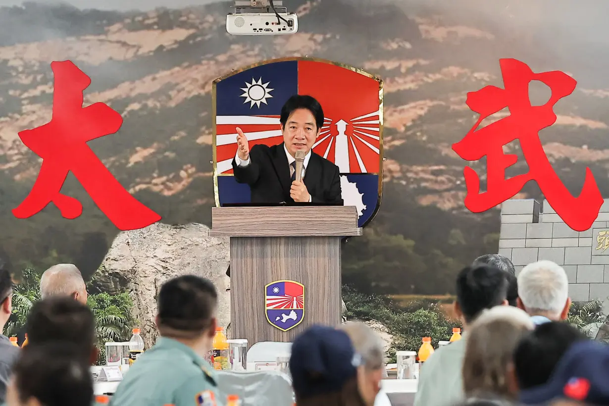 Ceremony commemorating the war against Chinese forces on the frontline island in Kinmen