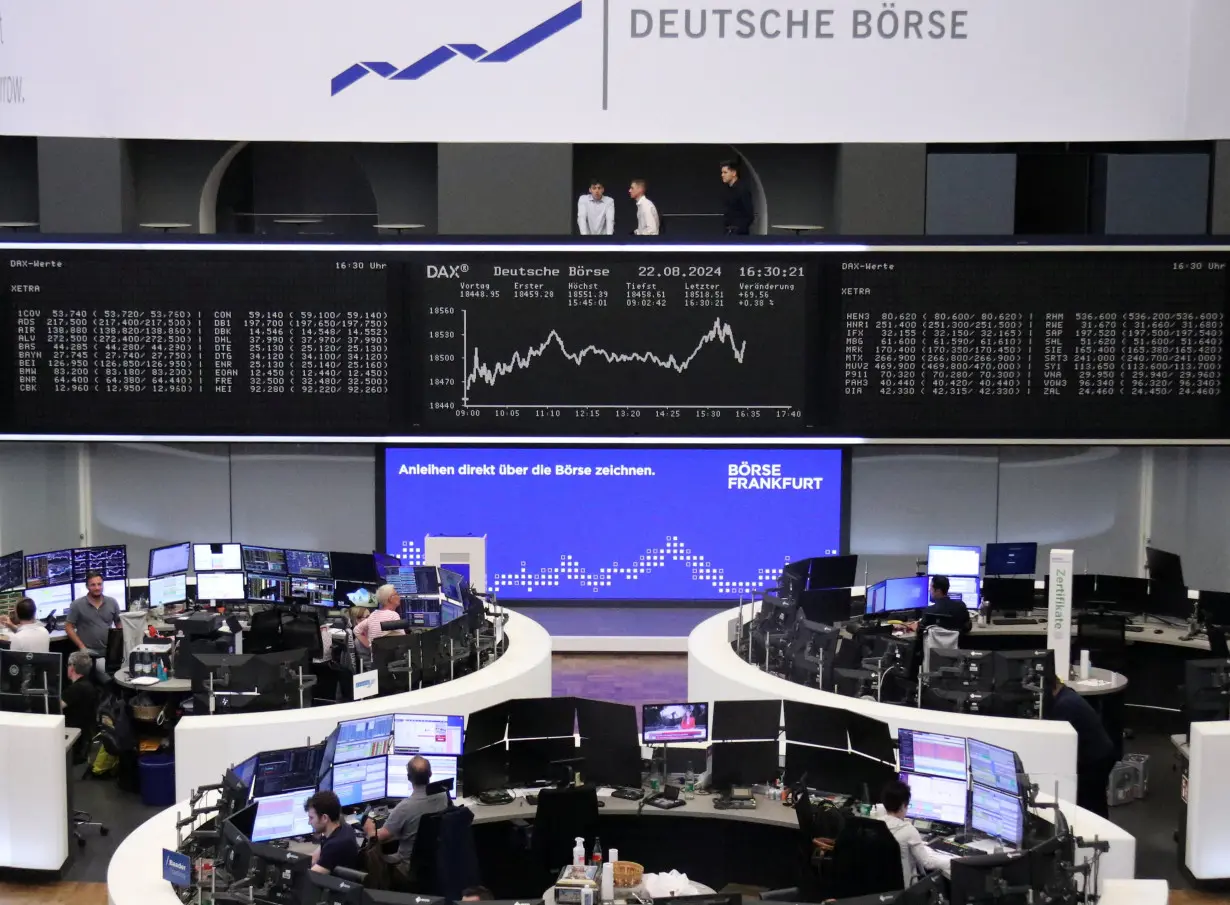 German share price index DAX graph is pictured at the stock exchange in Frankfurt